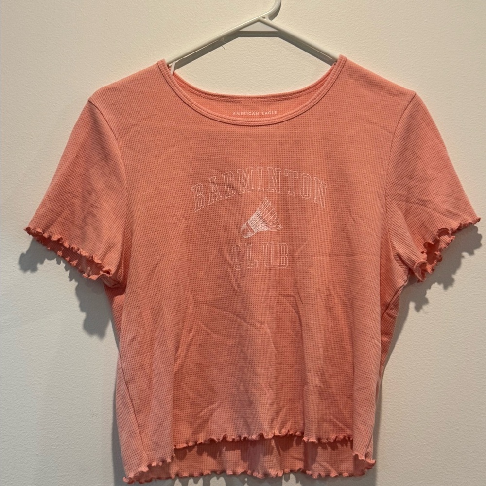 American Eagle Pink Badminton Club Top